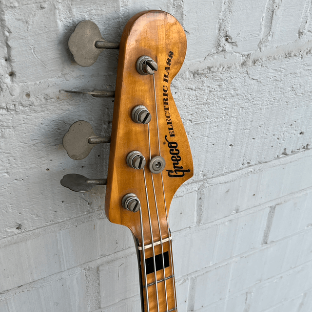 RARE 1975 Greco JB-550 "Power Booster" Walnut (Fender Jazz Bass JAPAN Lawsuit Model)... has 15dB Active Preamp + FLAME MAPLE Fretboard + Original CASE