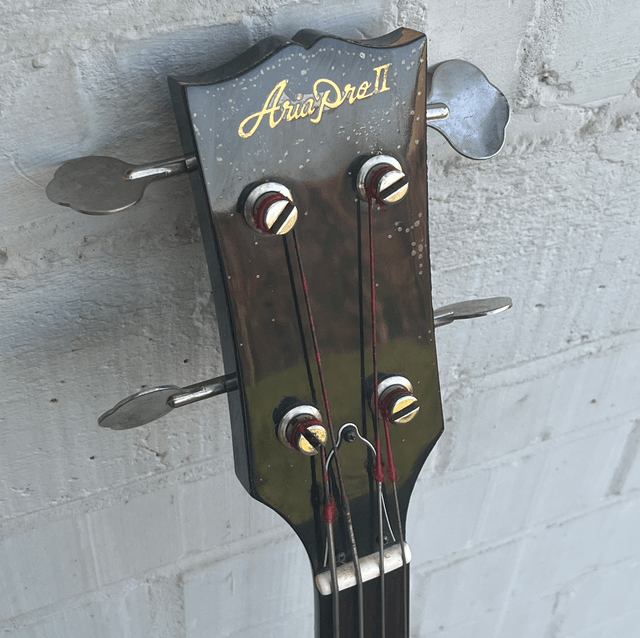ULTRA RARE 1970's Aria Pro II LB-650 (Gibson L-9S Ripper) SET NECK version (Bill Lawrence Humbuckers / 4 Way Rotary Switch ... Gibson Grabber G-3)