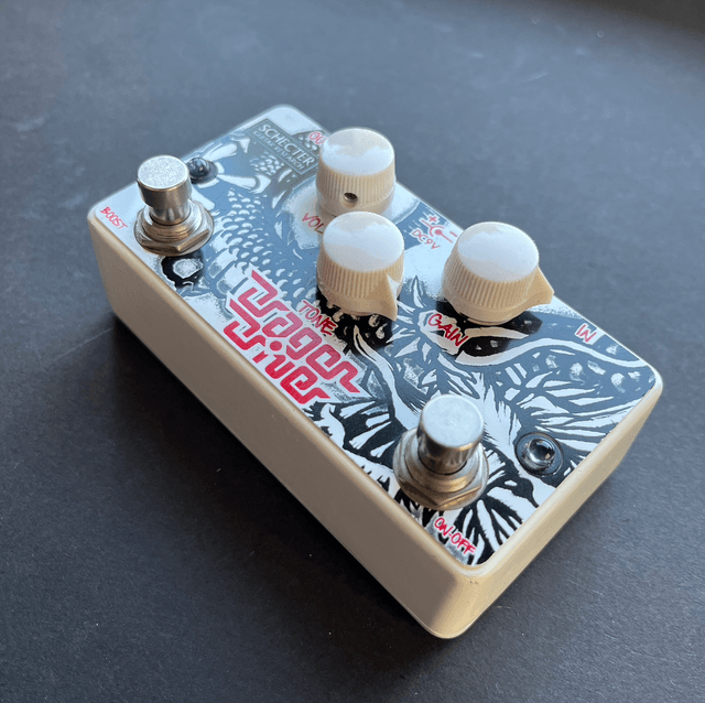 RARE 2010's Schecter Dragon Driver HIGH GAIN Overdrive + Boost (Shinichi Kobayashi SIGNATURE Pedal, full-fledged 100-watt stack amp style circuit)