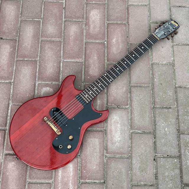 RARE 1987 Burny / Gibson MM-55 “Melody Maker” ... PUNK Rock Machine MADE IN JAPAN ... Chunky Baseball Neck / Very Lightweight + ORIGINAL HARDCASE 