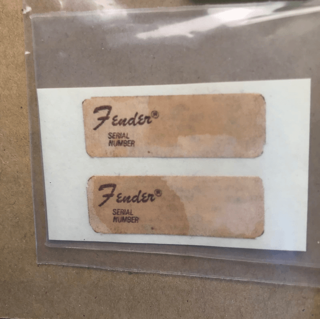 RARE 1970's Fender Serial Number Stickers (NOS Factory Stock // For True Collectors)
