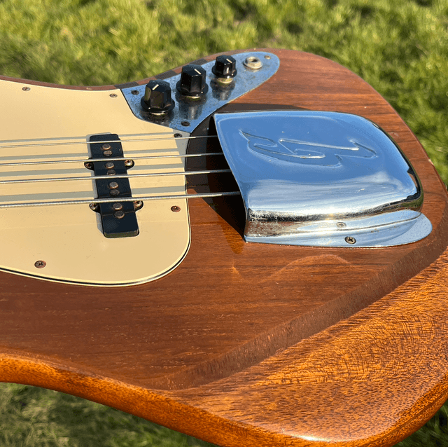RARE 1975 Greco JB-550 "Power Booster" Walnut (Fender Jazz Bass JAPAN Lawsuit Model)... has 15dB Active Preamp + FLAME MAPLE Fretboard + Original CASE