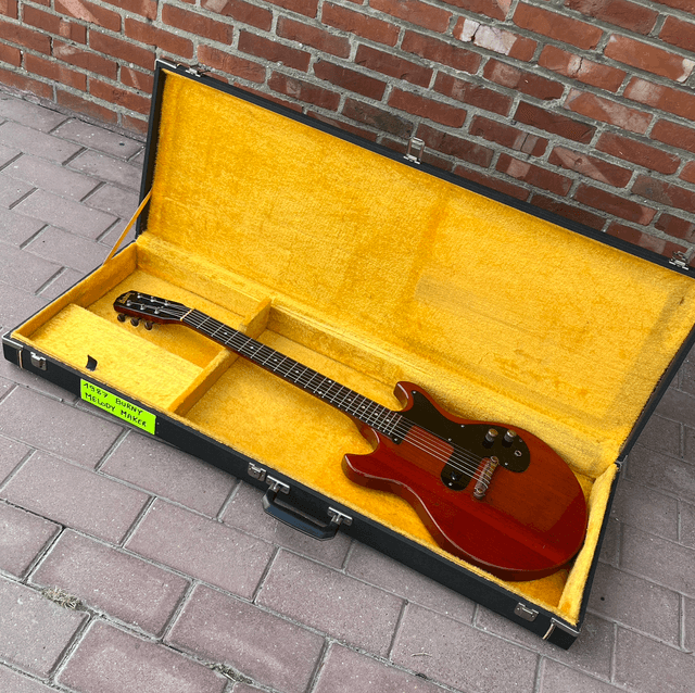 RARE 1987 Burny / Gibson MM-55 “Melody Maker” ... PUNK Rock Machine MADE IN JAPAN ... Chunky Baseball Neck / Very Lightweight + ORIGINAL HARDCASE 