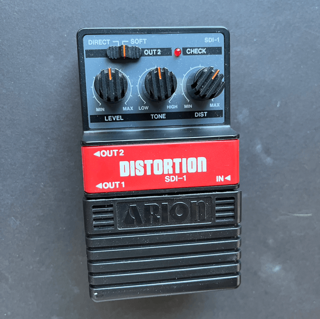1980's Arion SDI-1 Distortion Pedal (Boss DS-1 inspired with extra Soft/Direct Switch for Versatility) NOS (new old stock with original box)
