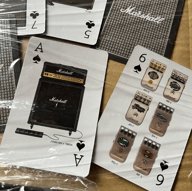 RARE Marshall Amplifiers JAPAN Exclusive Playing / Trading Cards Set (Casino, Poker, ...) features JCM800, DSL2000, Plexi, JVM410, ... and much more!
