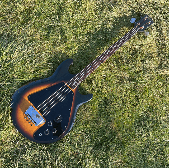 ULTRA RARE 1970's Aria Pro II LB-650 (Gibson L-9S Ripper) SET NECK version (Bill Lawrence Humbuckers / 4 Way Rotary Switch ... Gibson Grabber G-3)