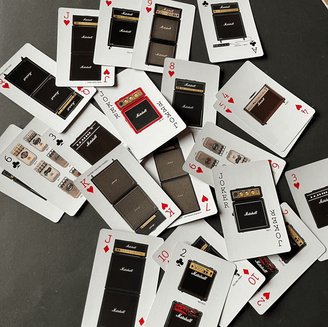 RARE Marshall Amplifiers JAPAN Exclusive Playing / Trading Cards Set (Casino, Poker, ...) features JCM800, DSL2000, Plexi, JVM410, ... and much more!